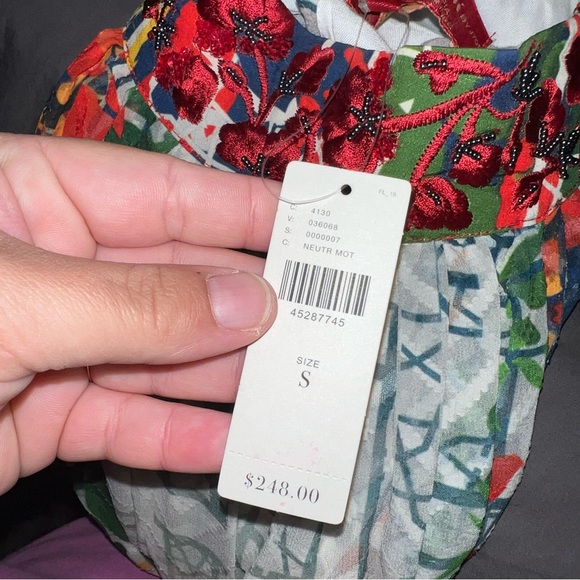 Anthropologie BNWT Bhanuni by Jyoti Marilla Maxi Dress Mixed Print Size Small. - Picture 16 of 16